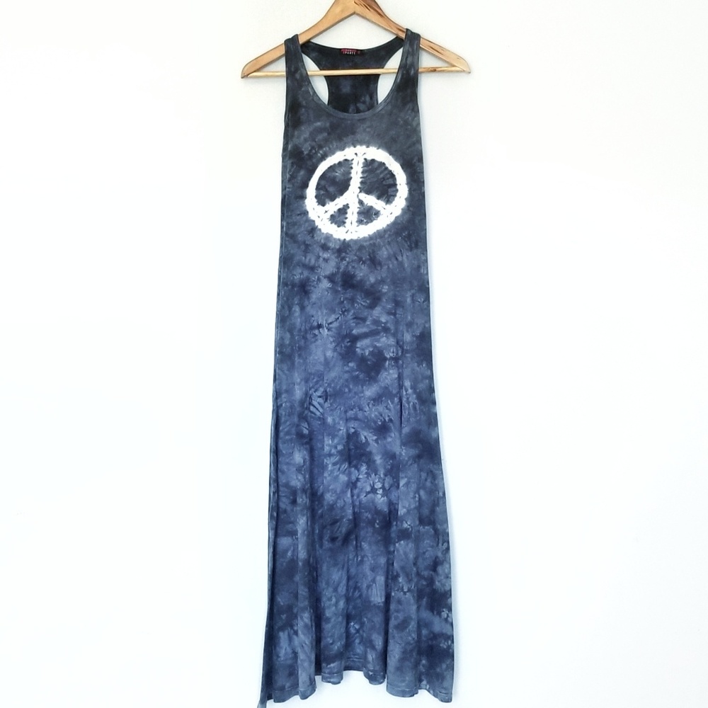VTG 90s | Tparty Peace Maxi Tie Dye Dress